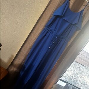 Michael Kors Blue Sleeveless Maxi Sundress